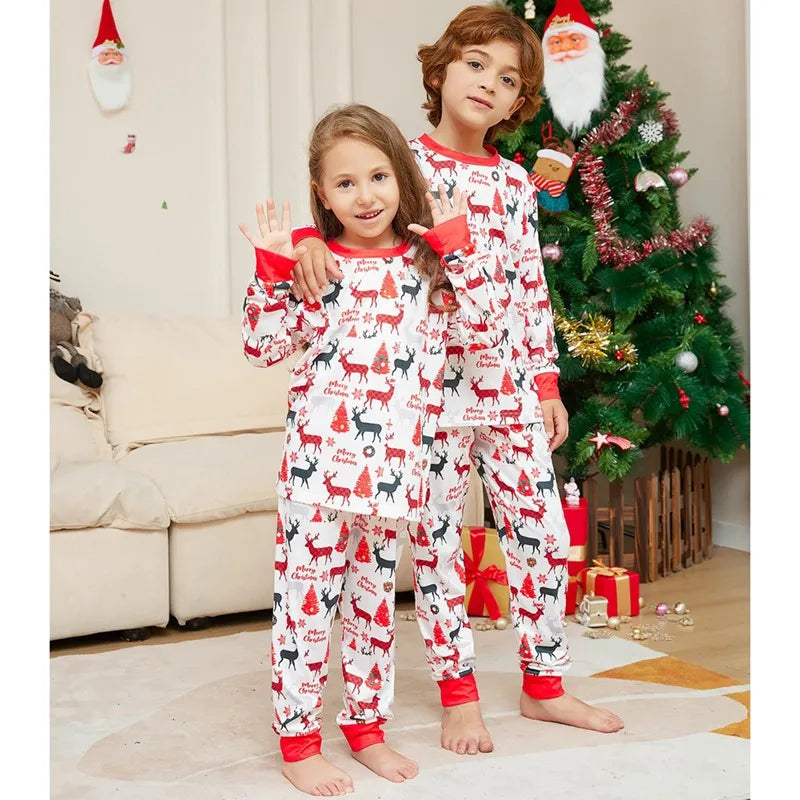 Festive white pajamas for family photos