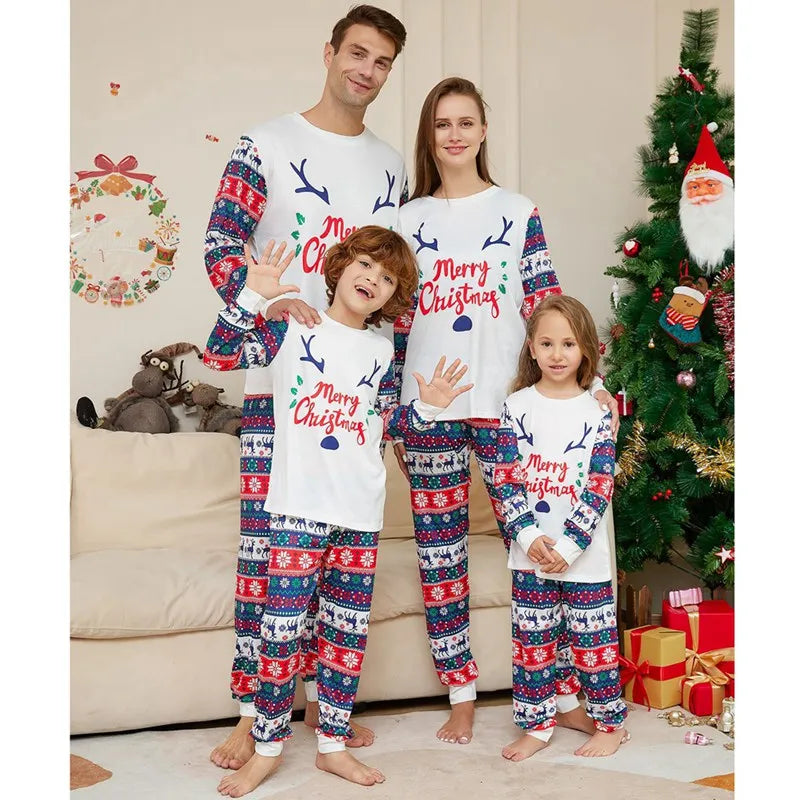 Cozy family Christmas white lounging wear