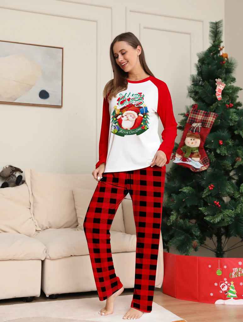 Comfortable red Santa pyjamas for holiday gatherings
