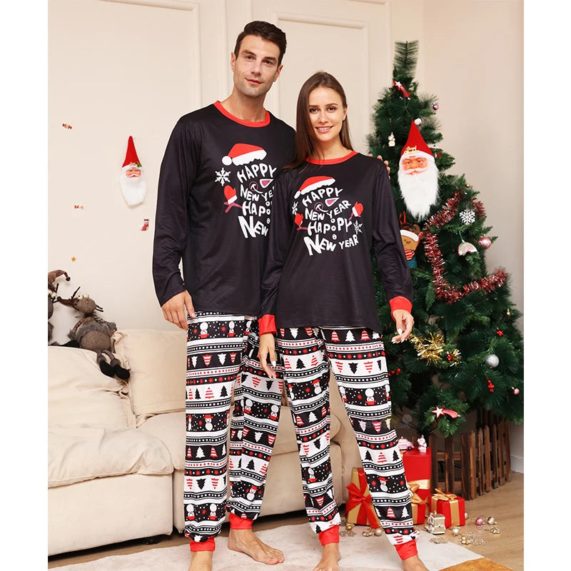 New Year pyjamas with Santa for families
