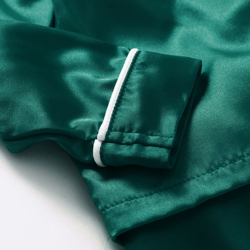 Stylish emerald green pyjamas for holiday celebrations