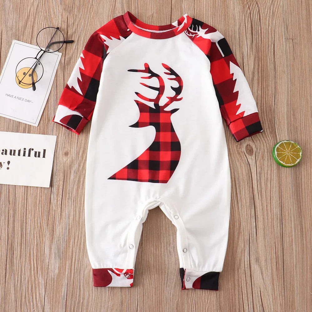 Festive reindeer print pyjamas for family fun