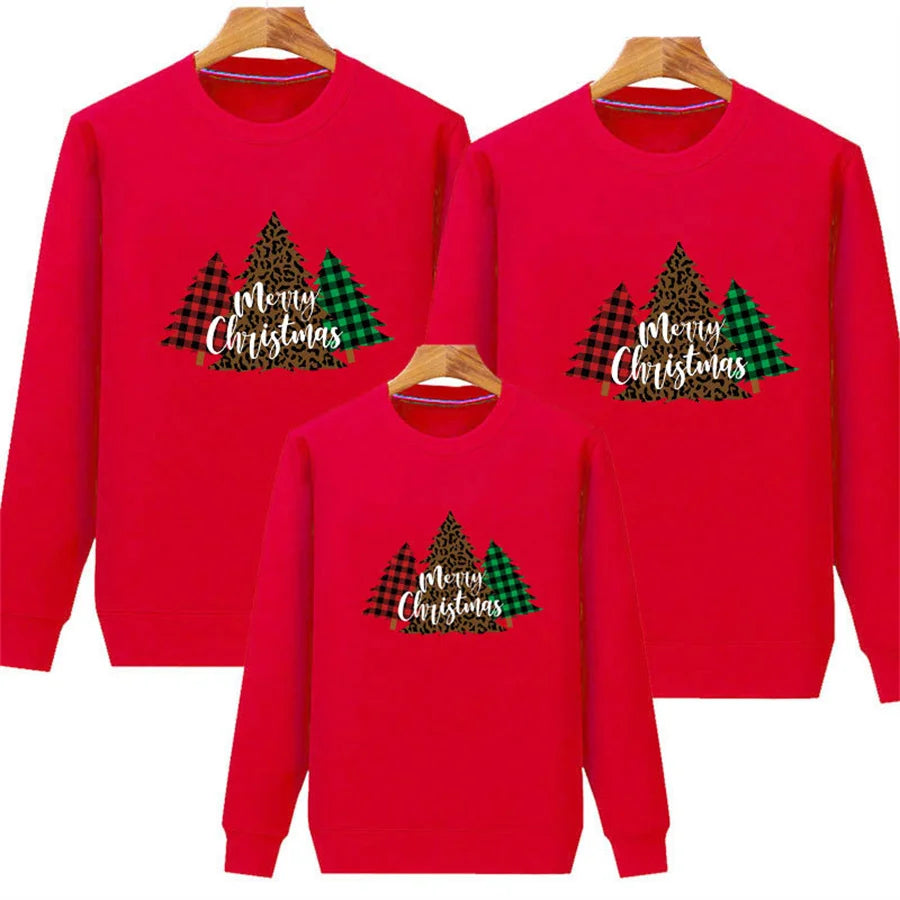 Red Christmas Tree Matching Christmas Jumper