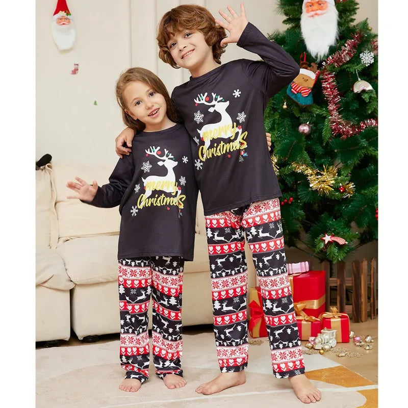 Christmas "naughty or nice" family pajama tradition
