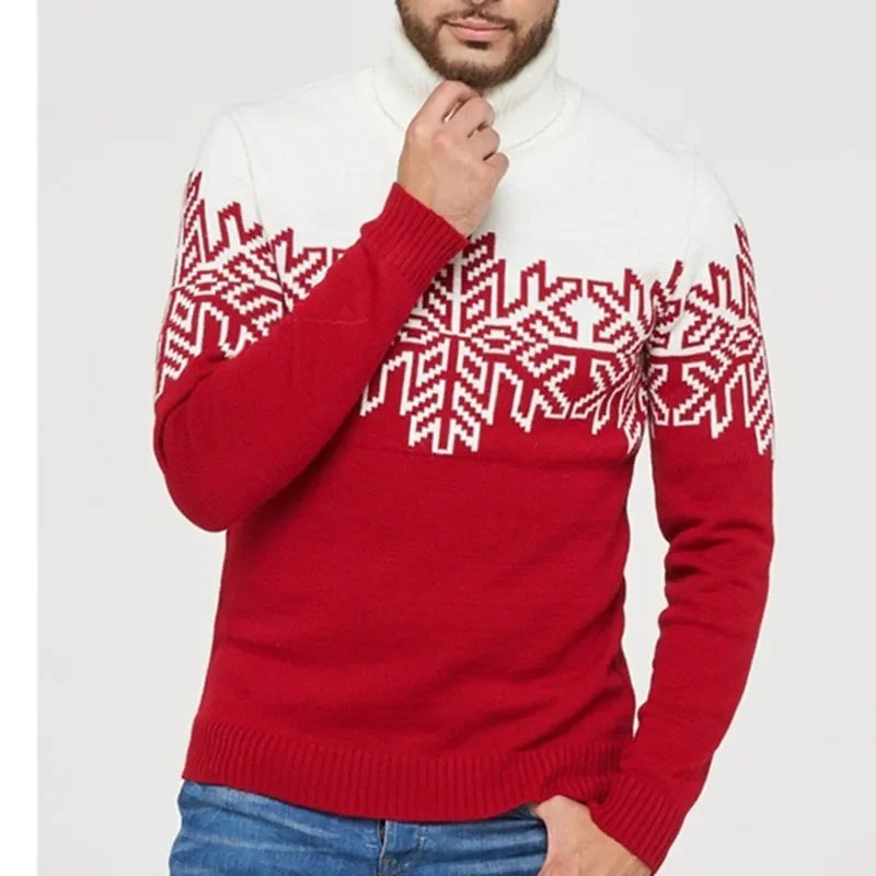 Men's holiday-themed jumper with a snowflake design