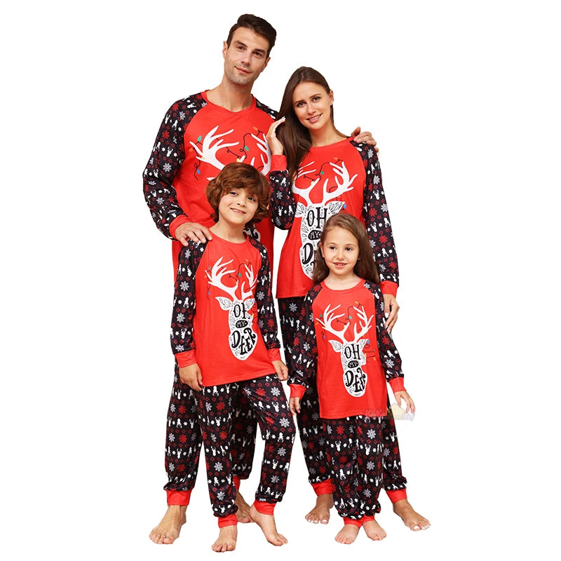 Oh Deer family matching Christmas pyjamas