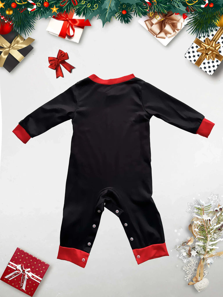 Matching Santa hat pyjama set for festive family fun