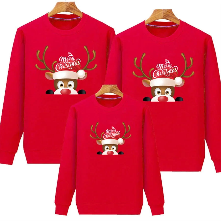 Reindeer Red Christmas Jumper for Kids