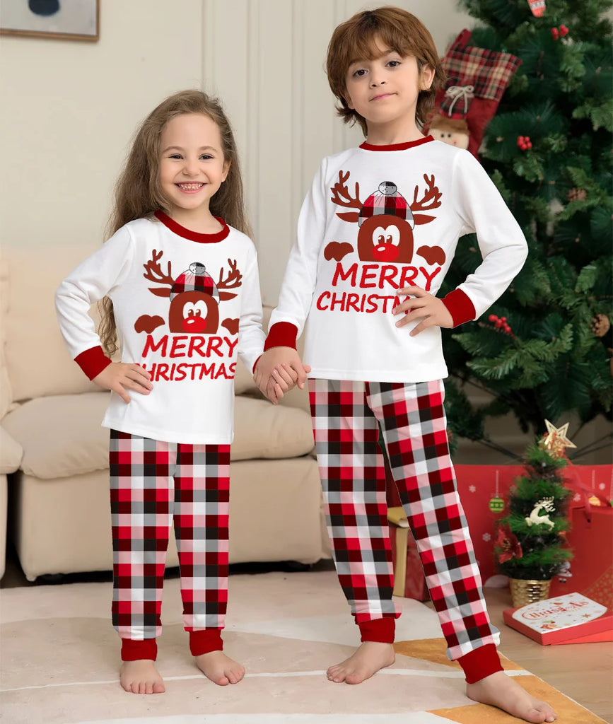 Holiday pyjamas with cheerful Rudolf print