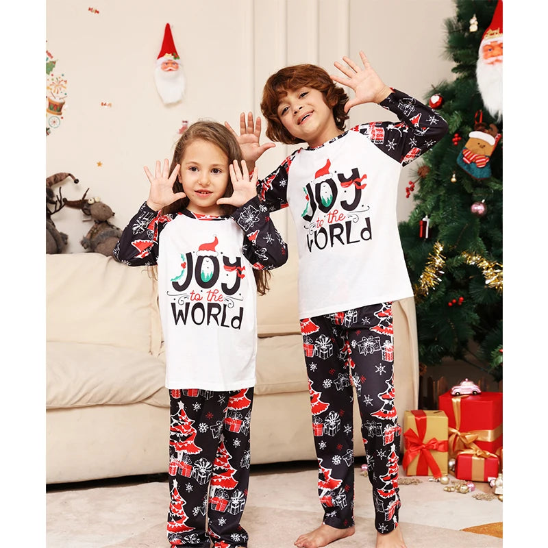 Family love in cozy Christmas sleepwear