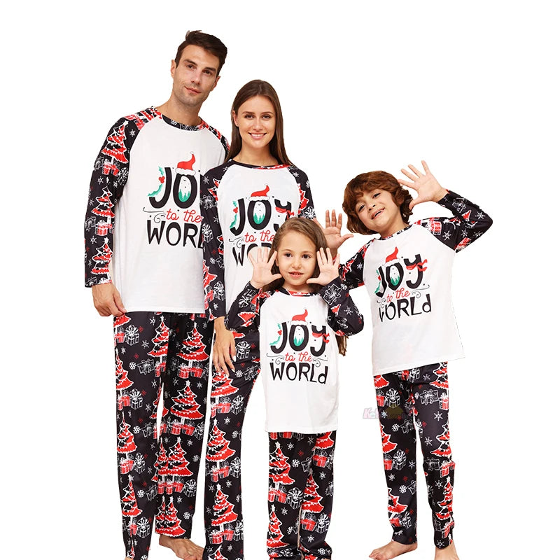 Family Christmas pajama party attire