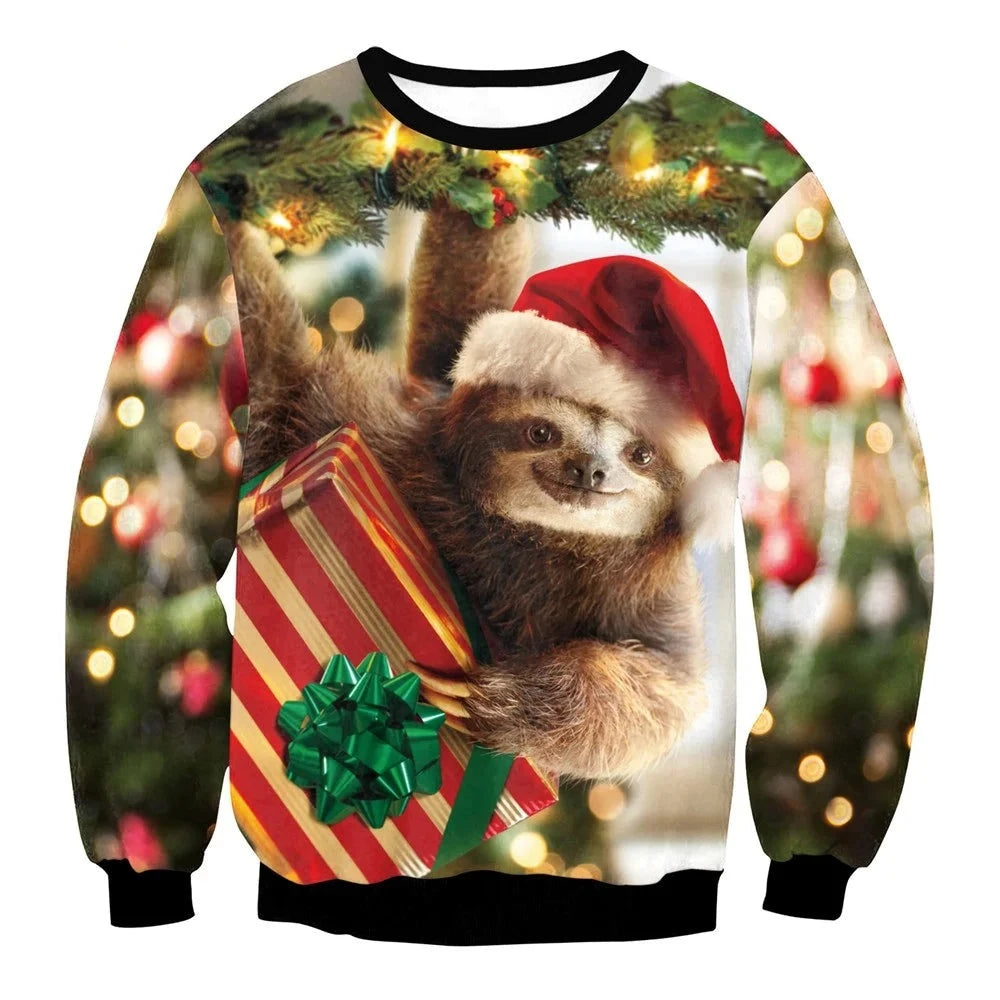 Ugly Christmas Jumper Sloth Print
