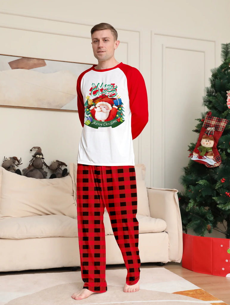 Family pyjama set featuring festive Santa Ho Ho Ho
